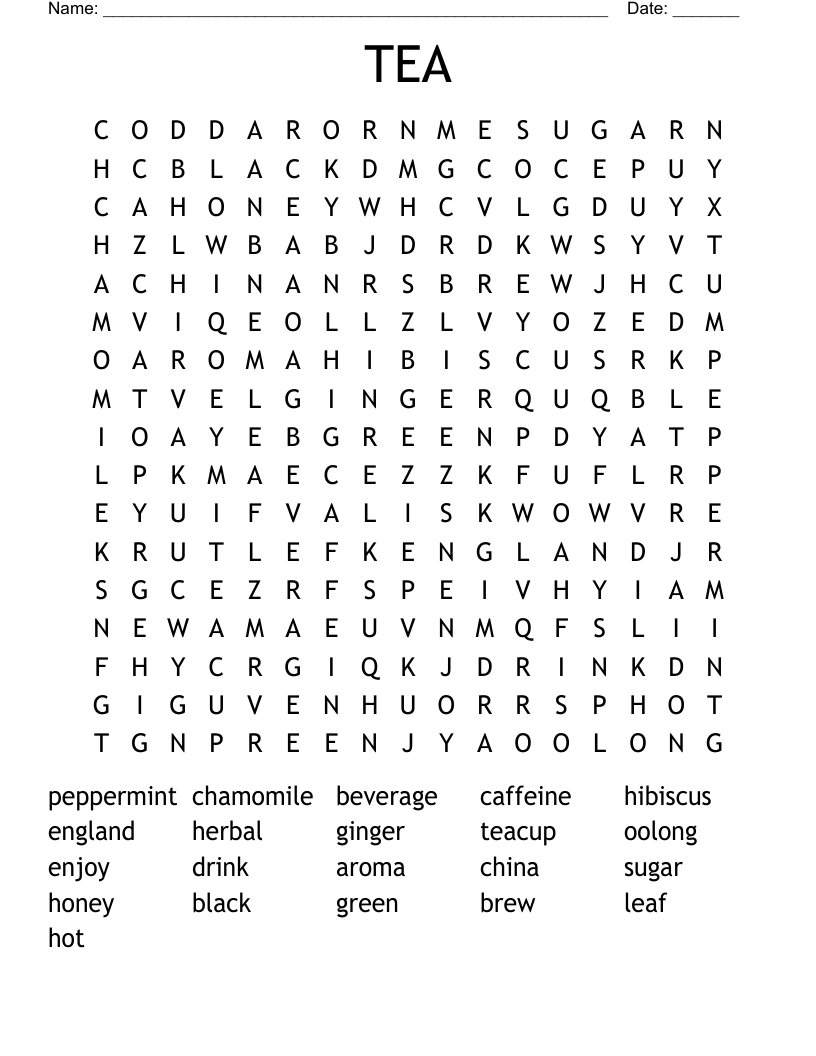 herbal tea choice crossword