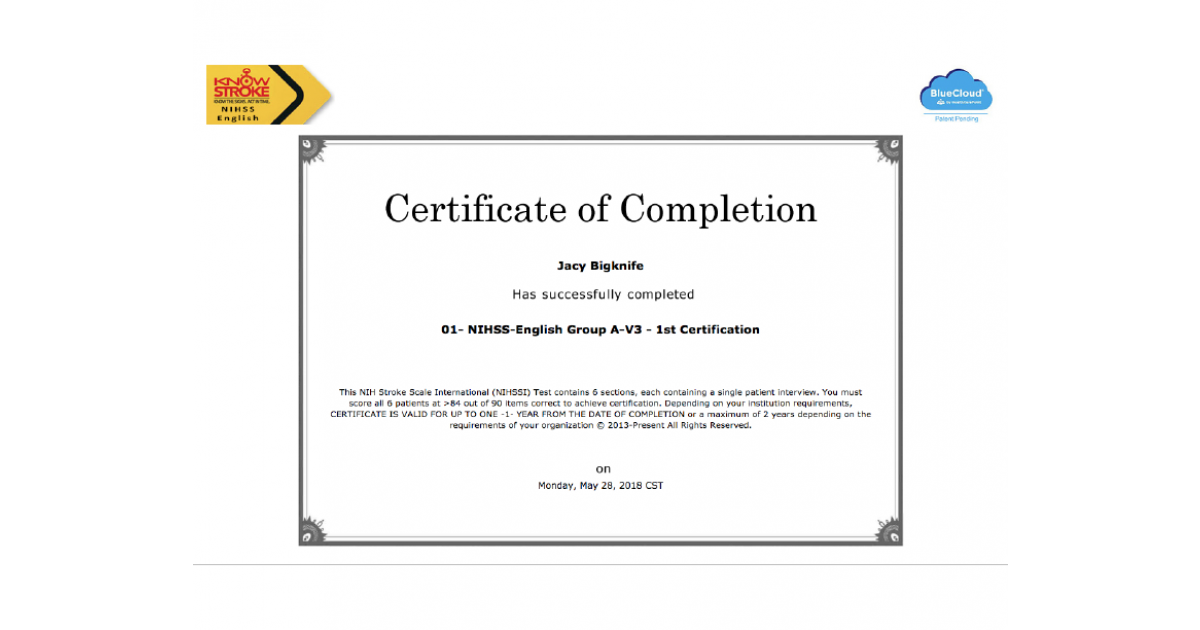 nihss certification