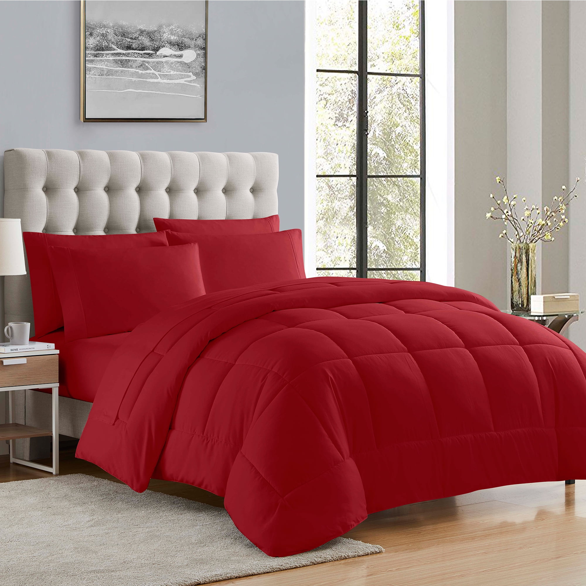 red bedding set