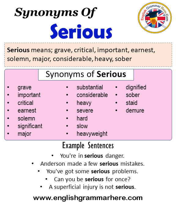 serious synonym