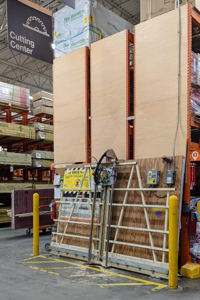 home depot lumber cutting service