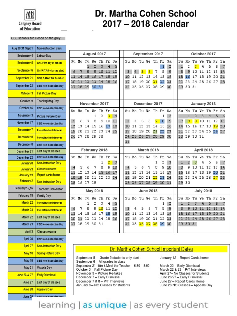 cbe calendar