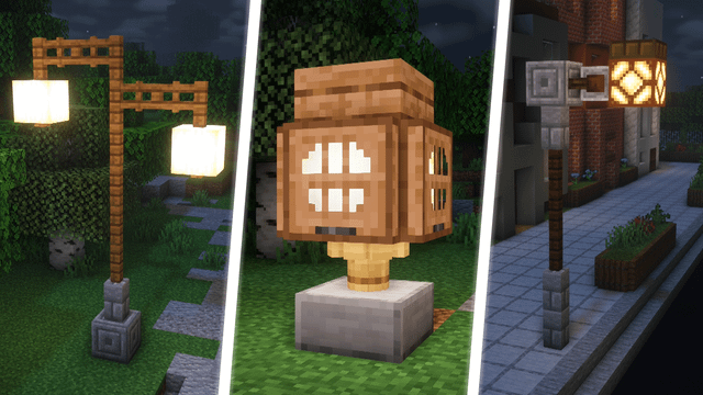 lamppost design minecraft