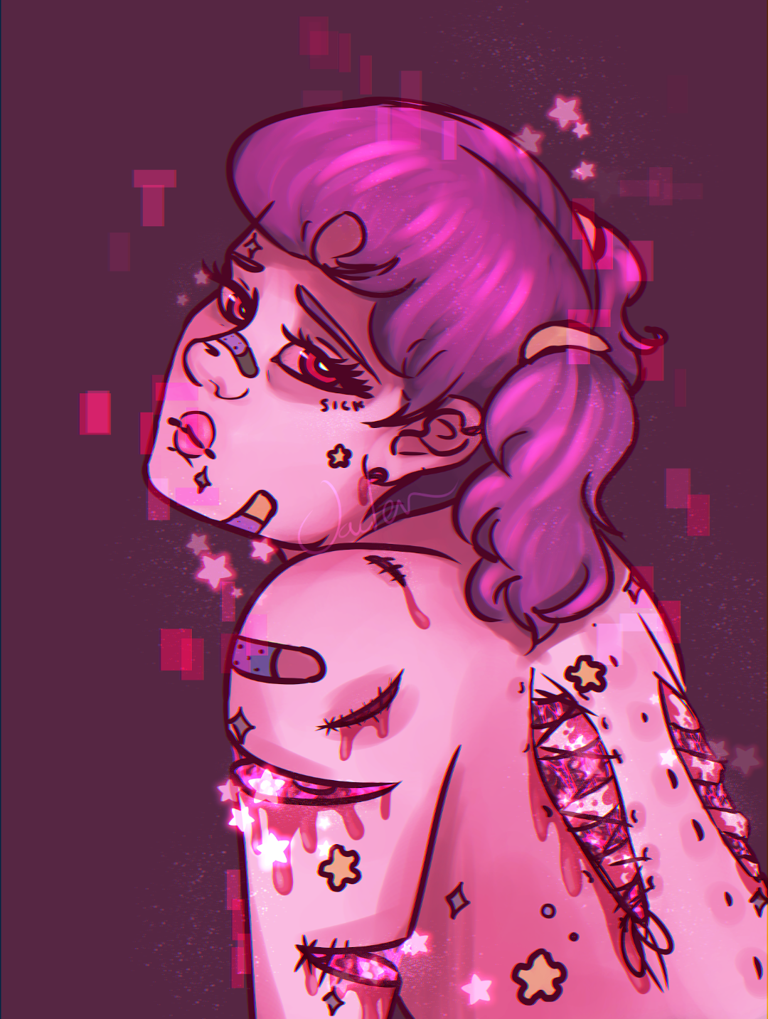 pastel gore art