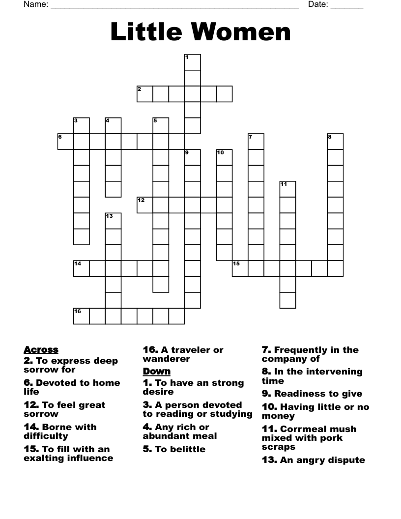 crossword belittle