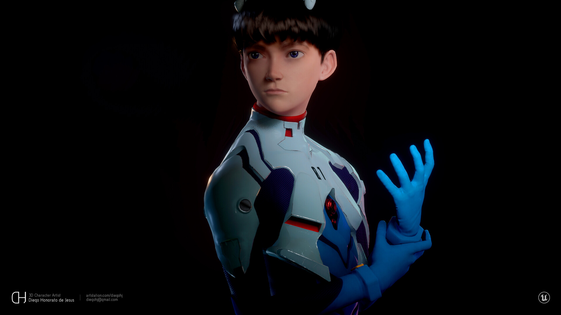 shinji ikari 3d model