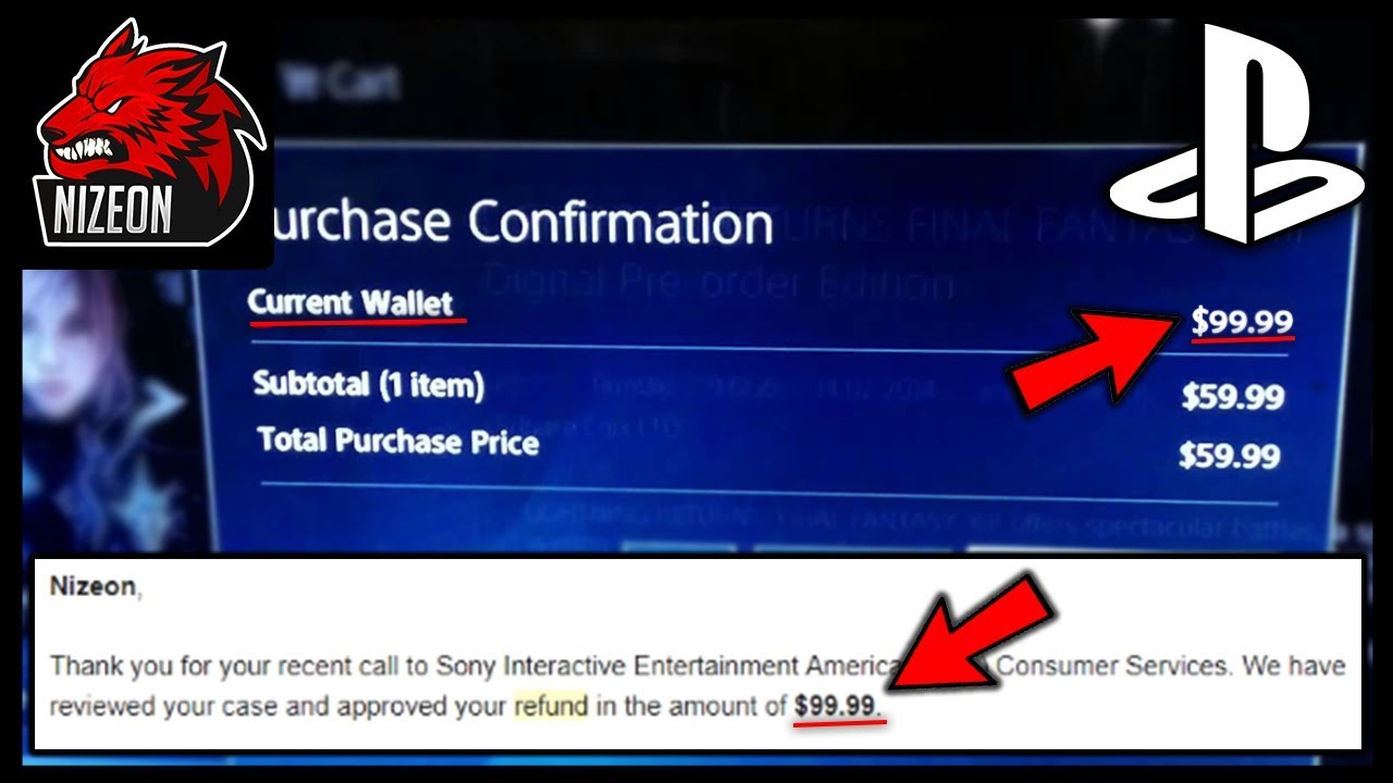 how to get playstation store refund