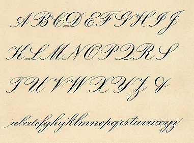 spencerian calligraphy alphabet