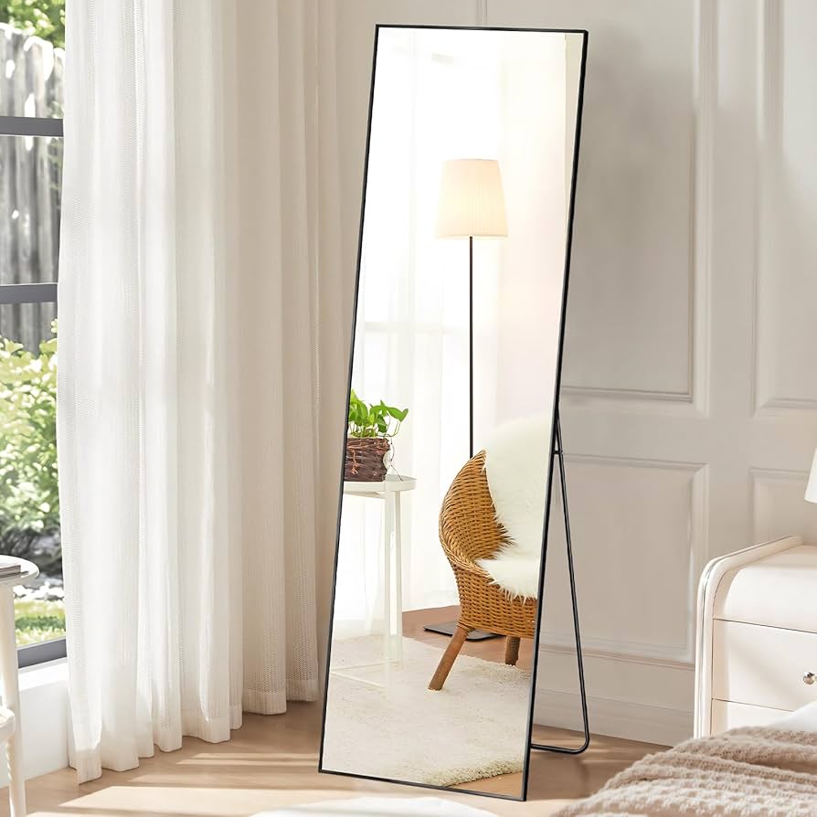 full length mirror with a stand