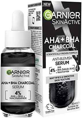 garnier aha bha charcoal serum review