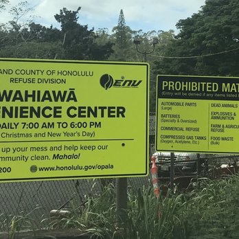 wahiawa city dump hours