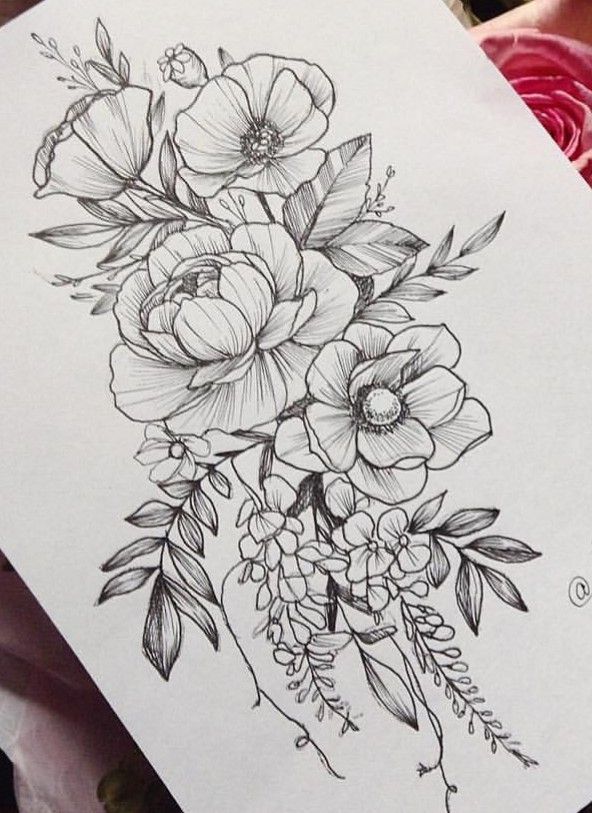 flower tattoo drawings