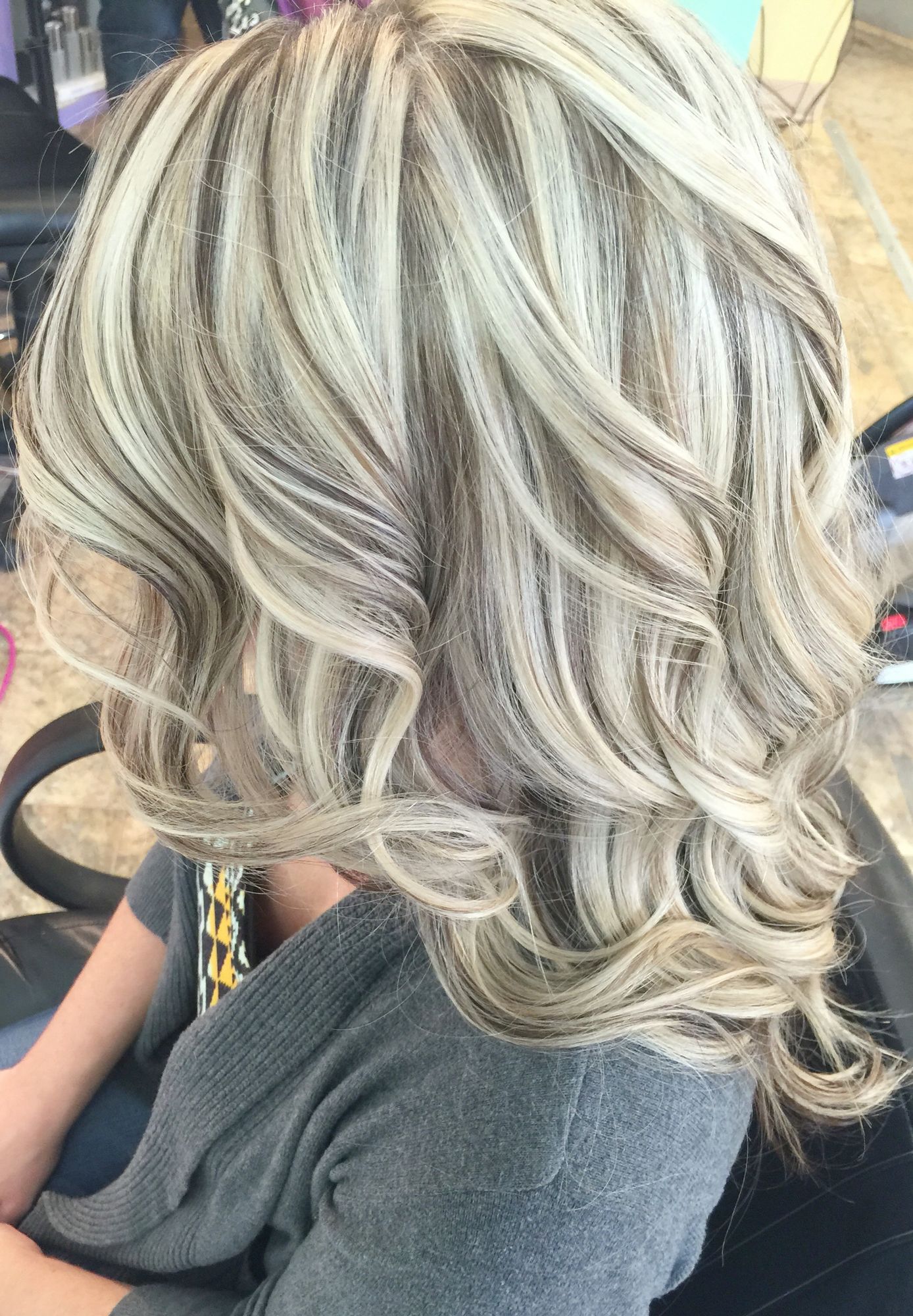 blonde hair with dark lowlights