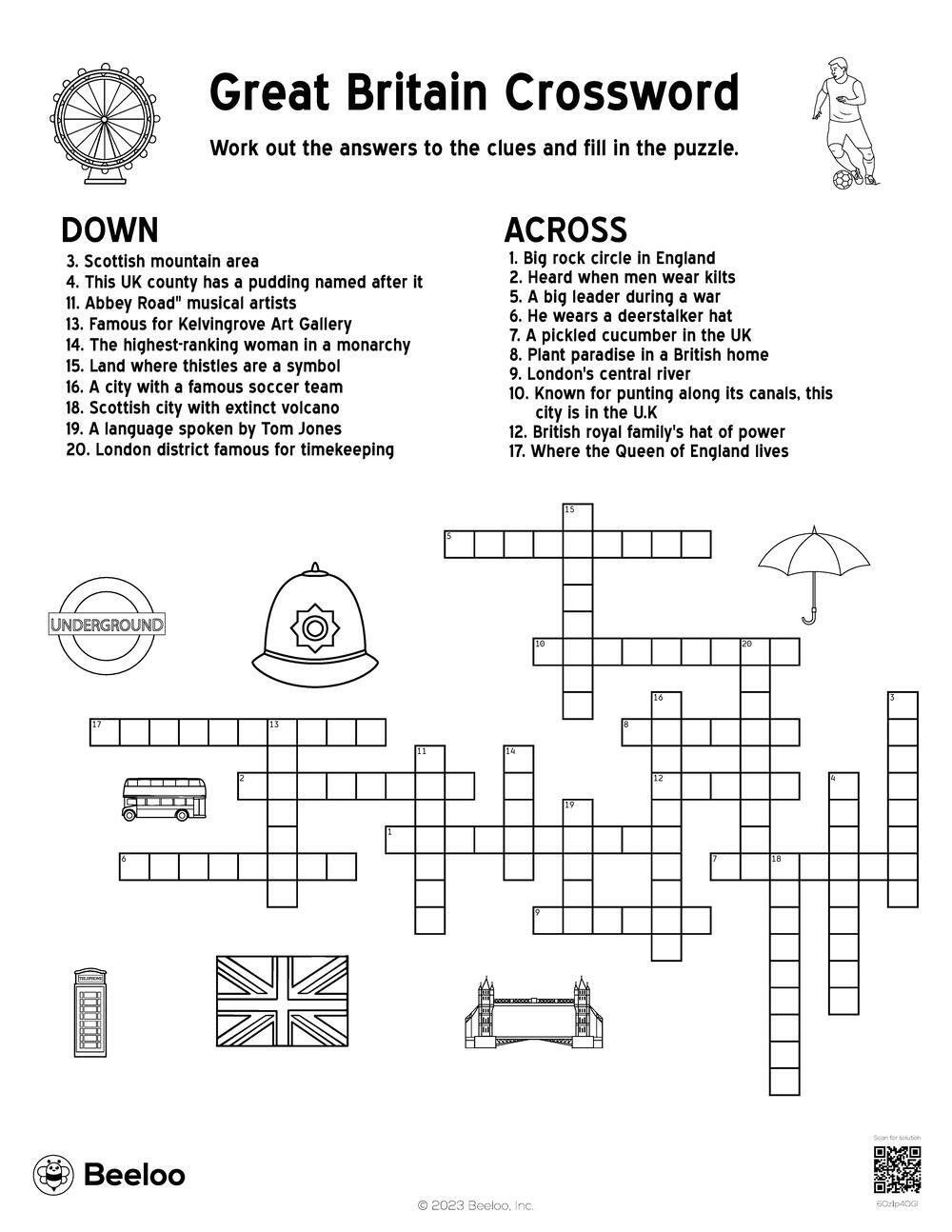 london district crossword