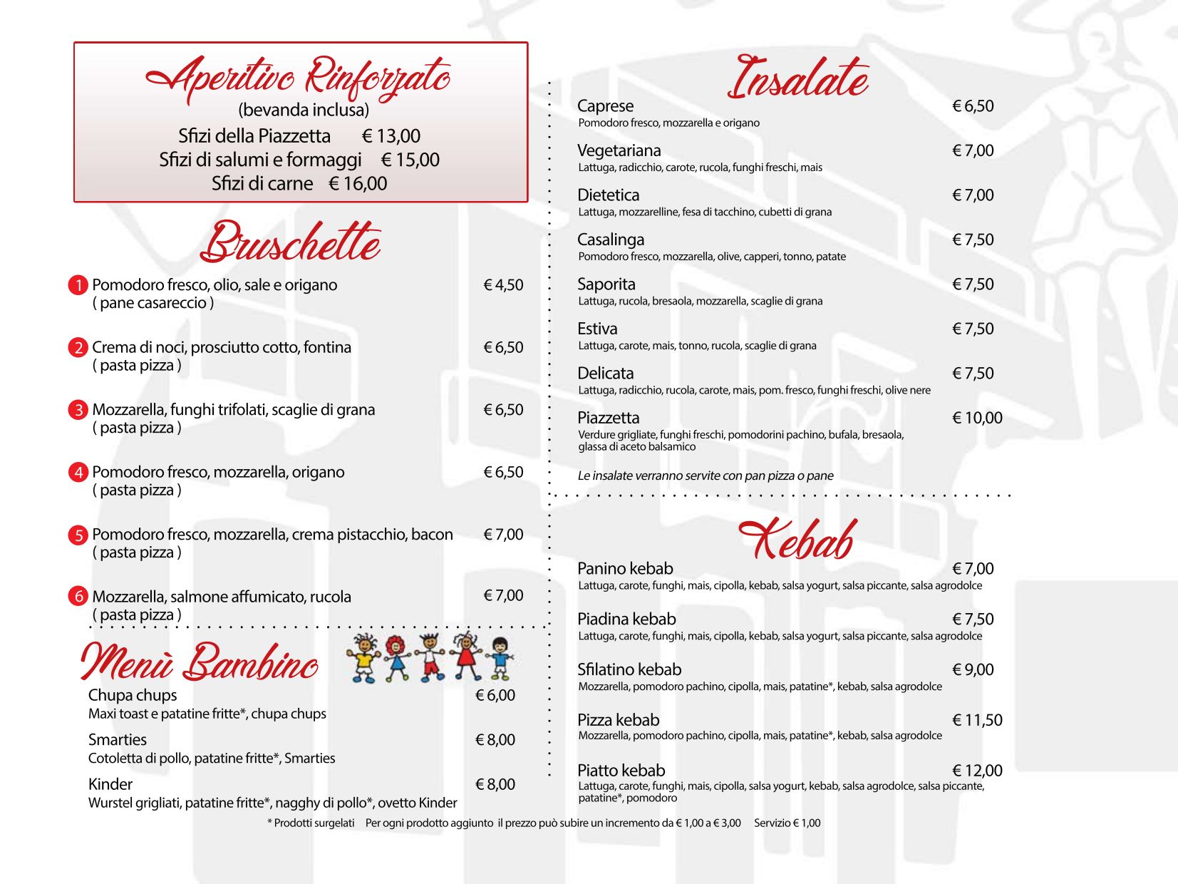 la piazzetta menu