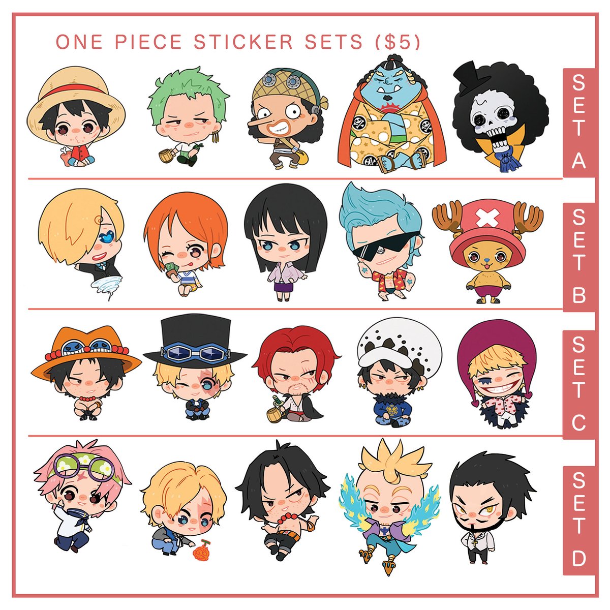 one piece stickers