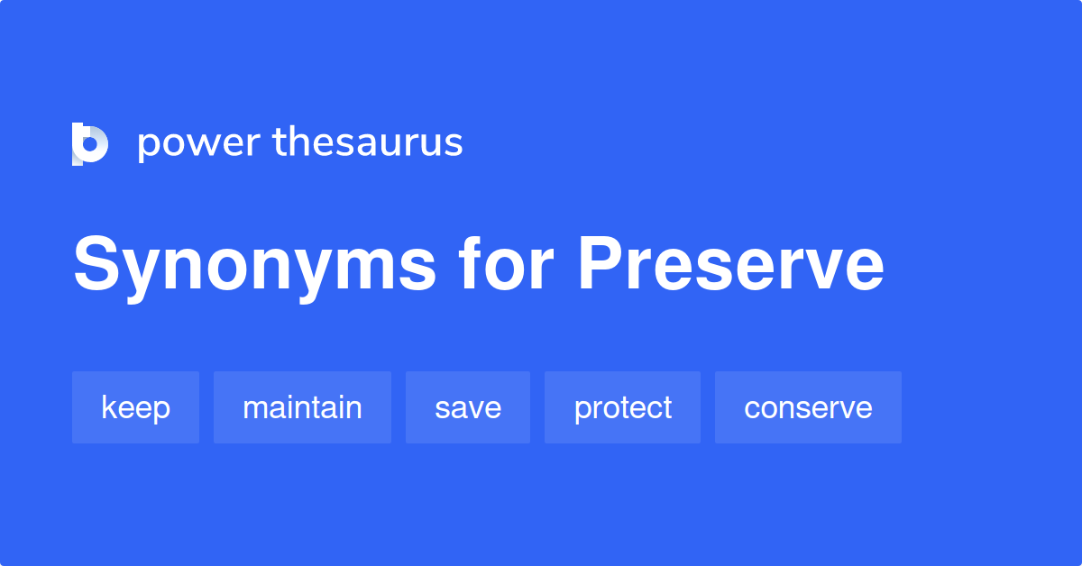 synonyms for preserve