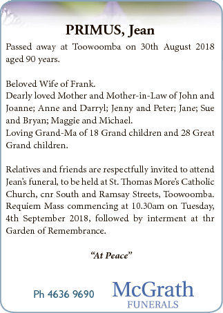 toowoomba chronicle death notices