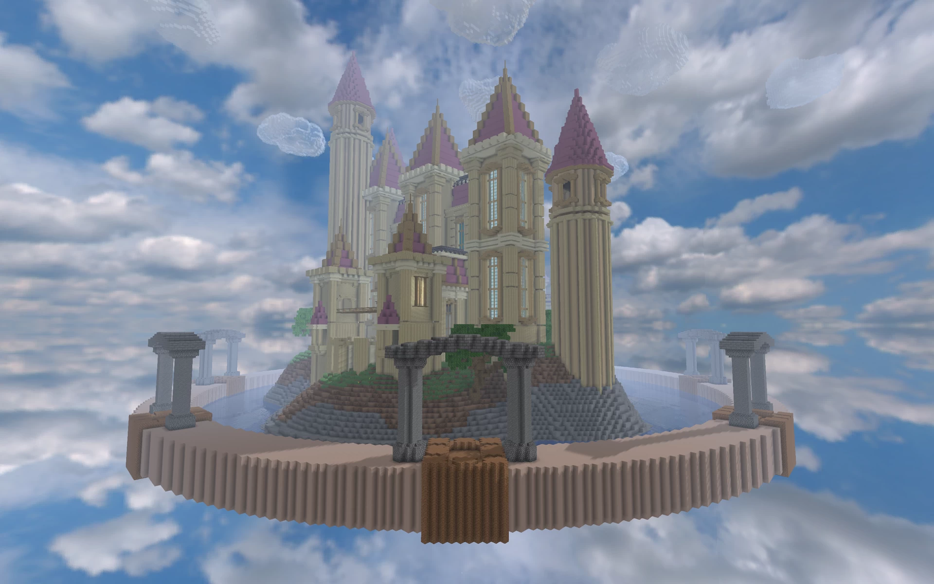 minecraft 100x100 castle