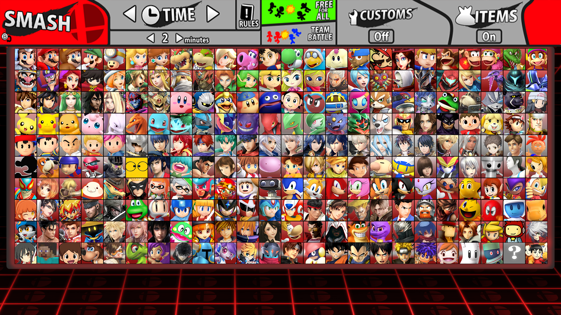 how many characters are in super smash bros