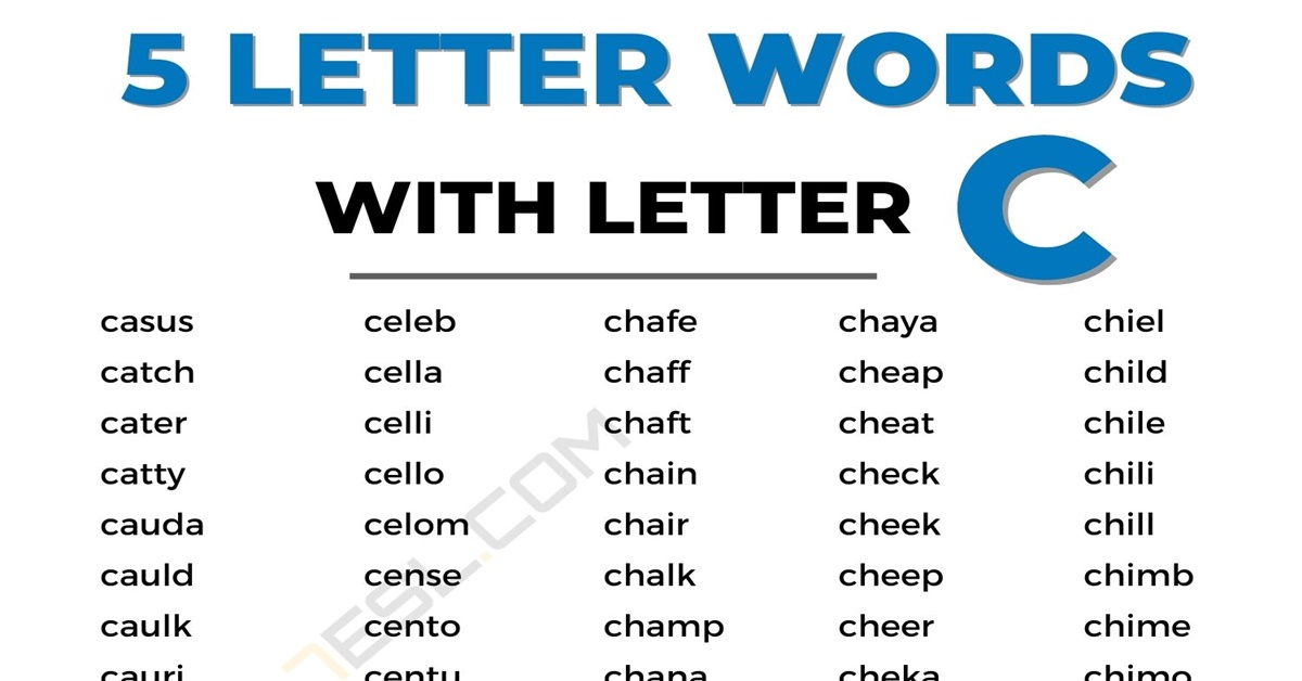 five letter words with c in the middle