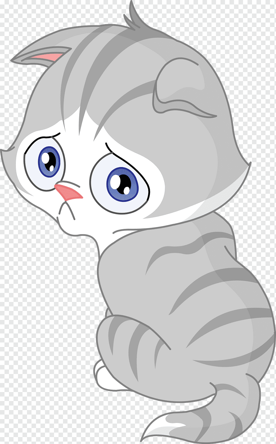 gato triste dibujo