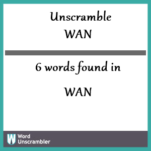 wan crossword clue 6 letters