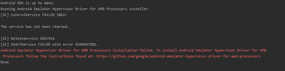 android emulator hypervisor driver