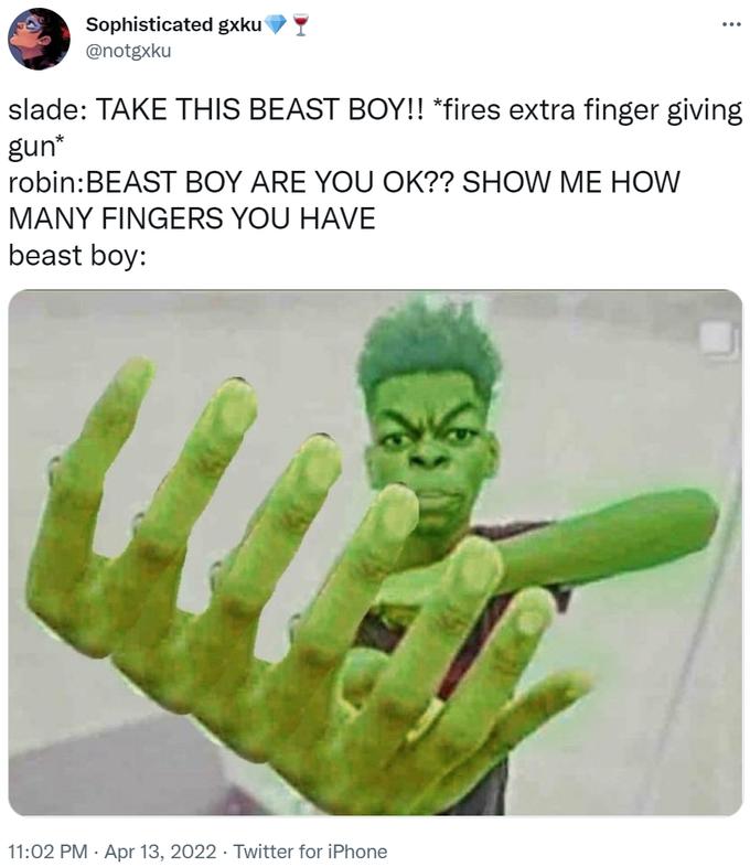 4 fingers meme