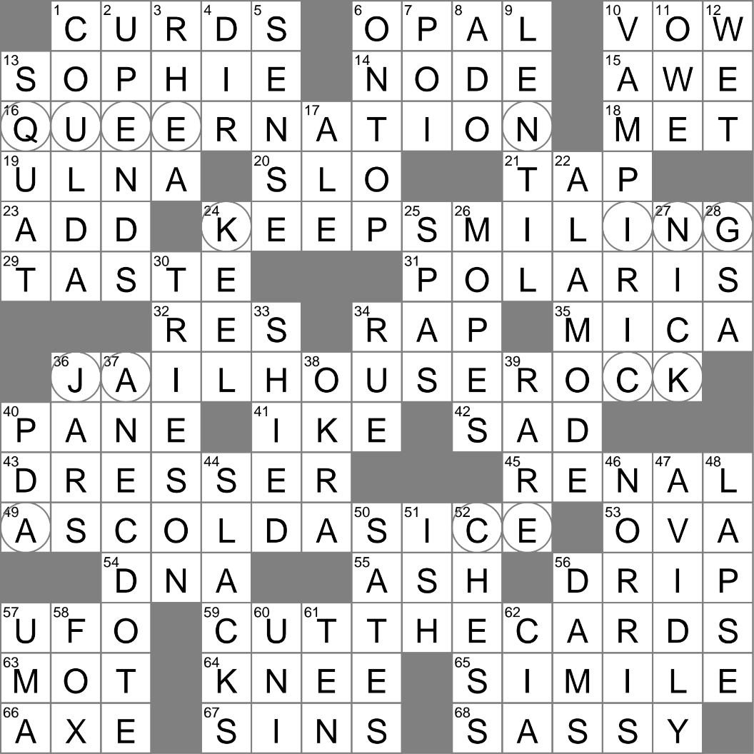 prison more stylish crossword