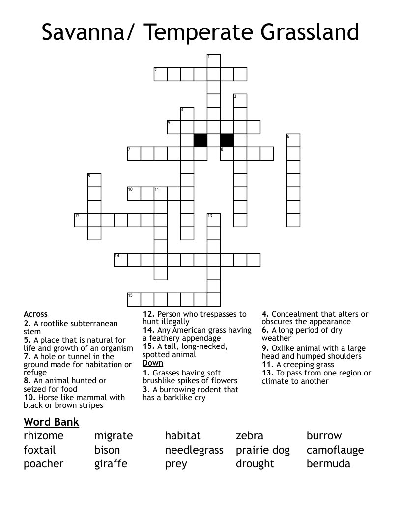 us grassland crossword clue