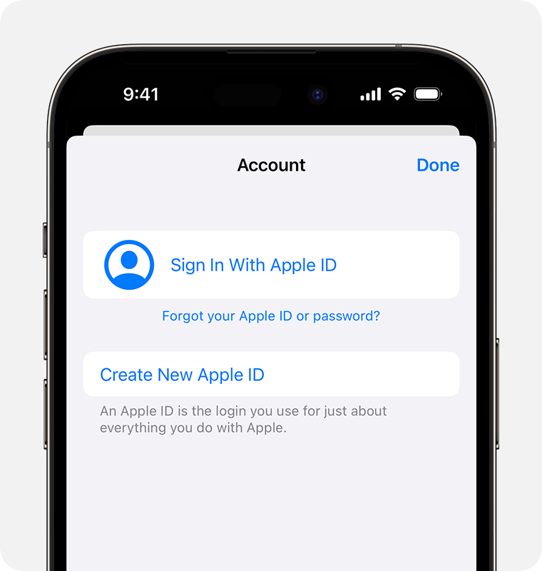 creating apple id