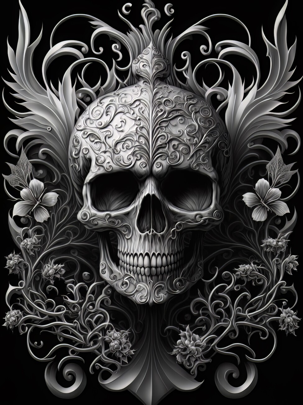 skull tattoo artwork