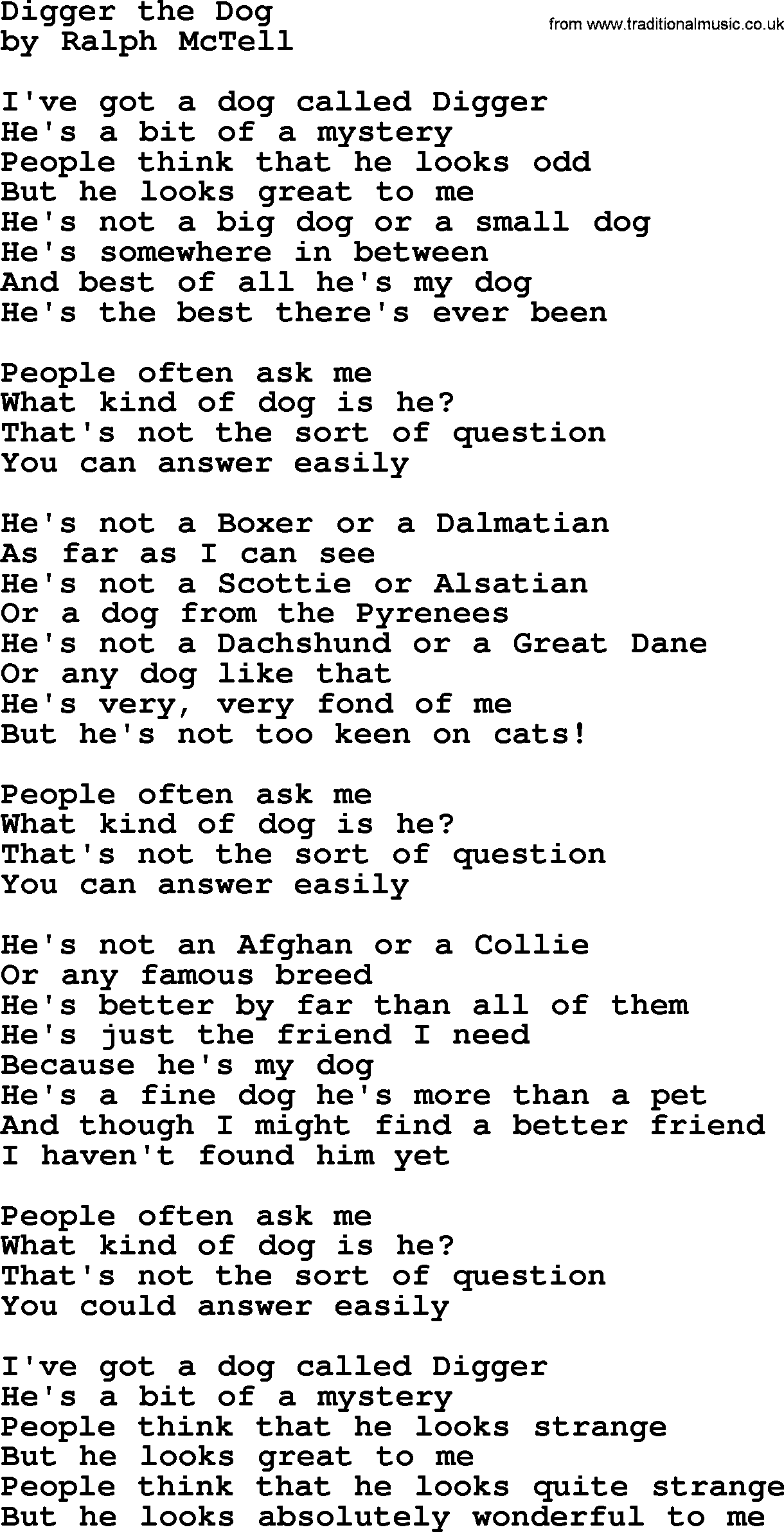 cat and dog english lyrics