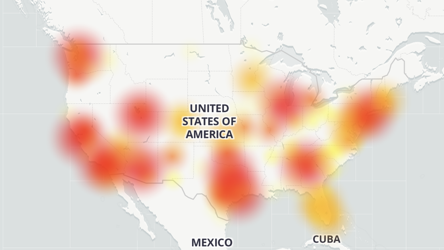 massive cell phone outage today near me