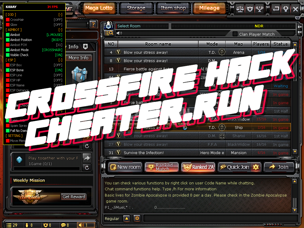 free download cheat in cf ph