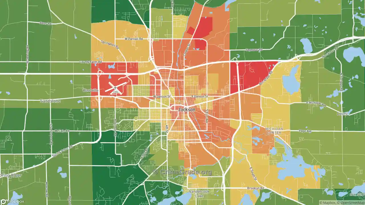 michigan crime rate map