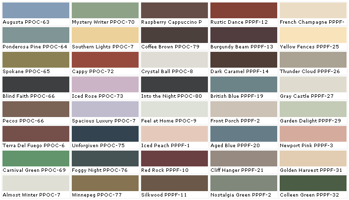 behr exterior paint colors