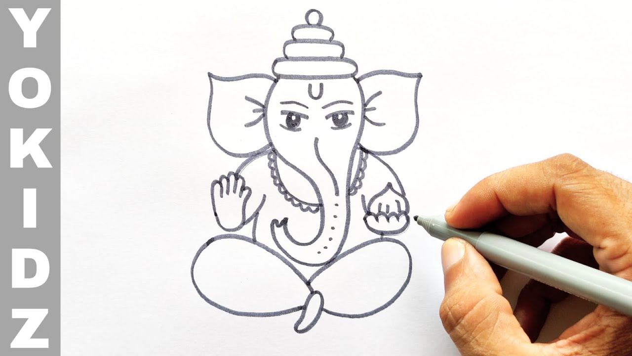 drawing of ganesh bhagwan