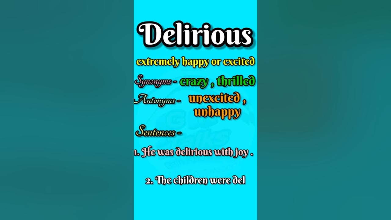 deliriously synonym