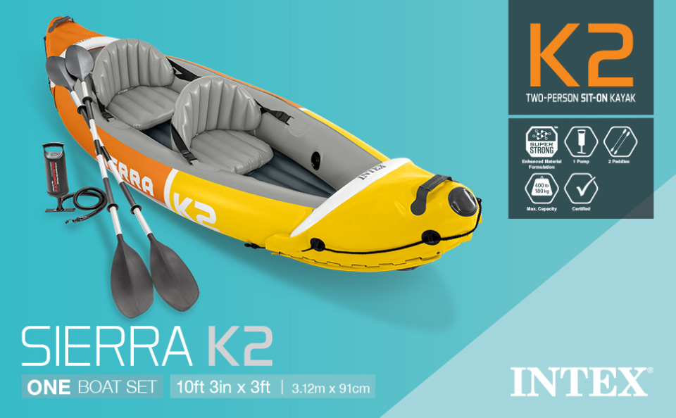 intex sierra k2 inflatable kayak