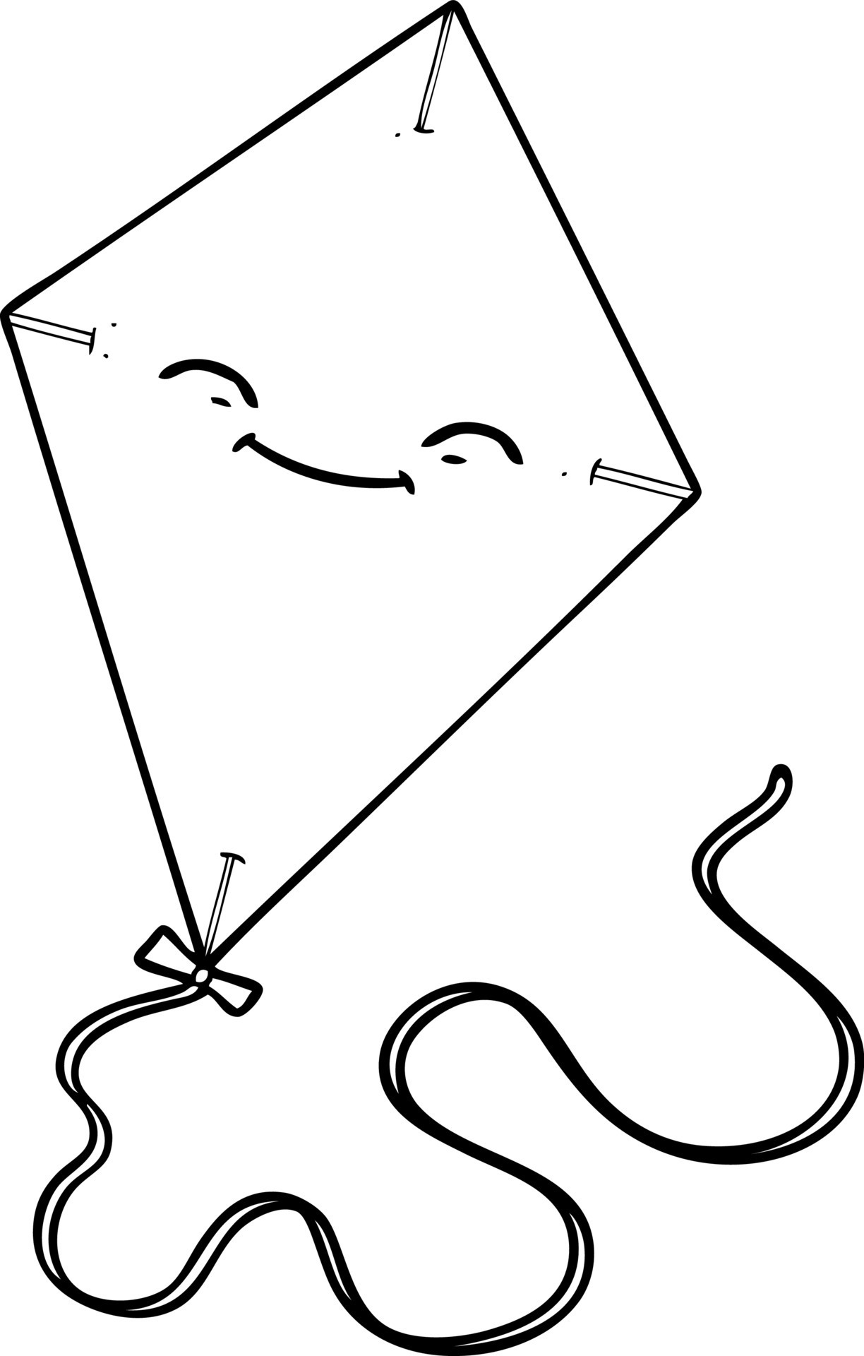 cartoon kite drawing