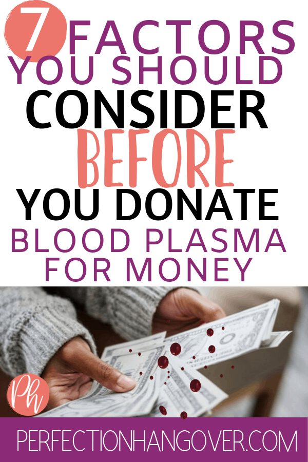 donating plasma for money