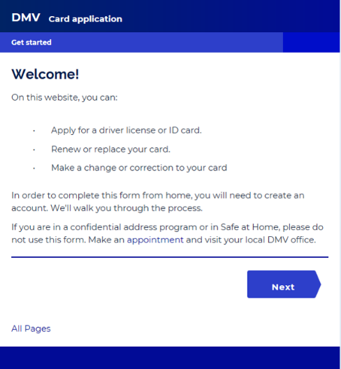 california dmv make appointment