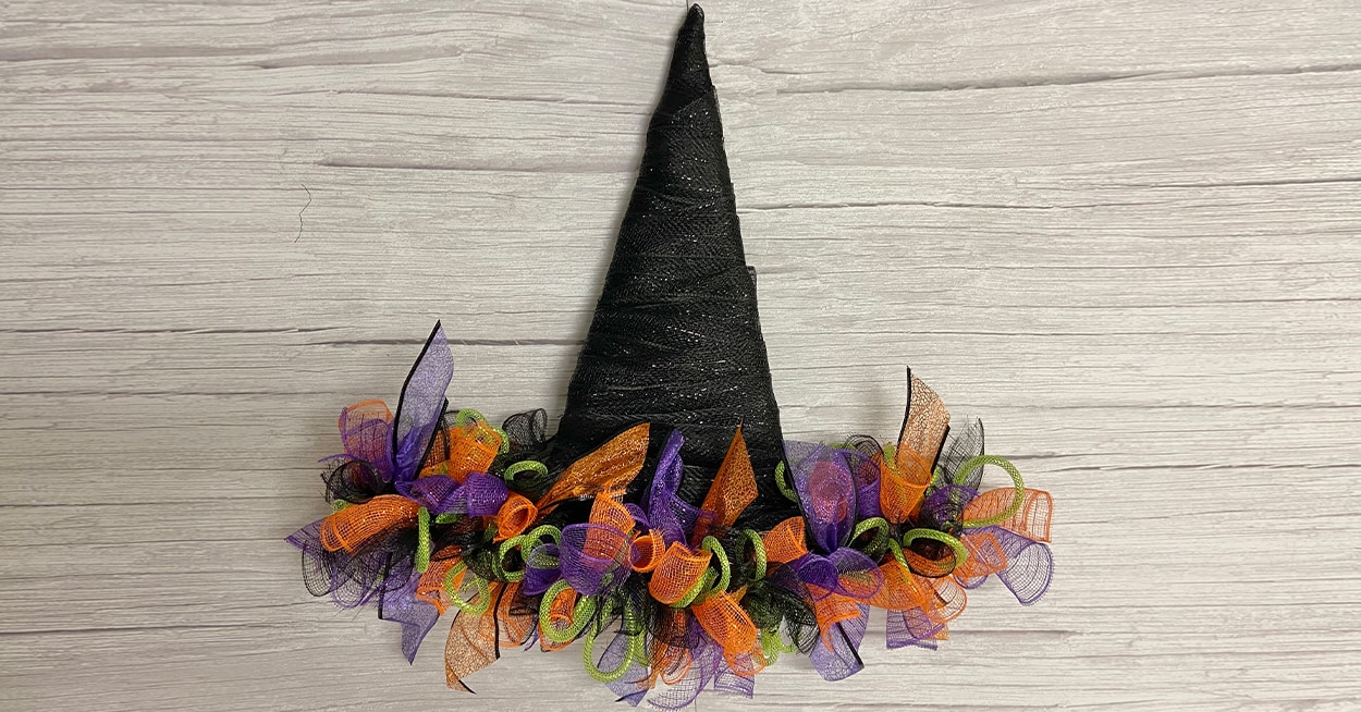 witch hat wreath form dollar tree