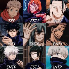 jujutsu kaisen mbti