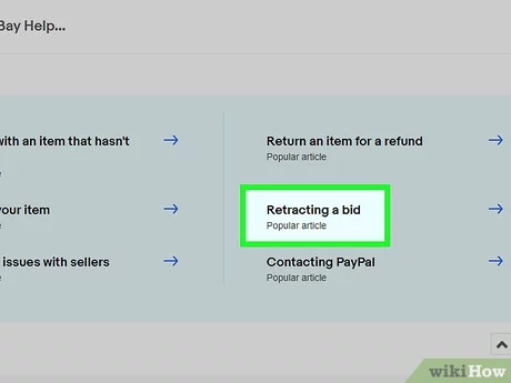 how to retract bid in ebay