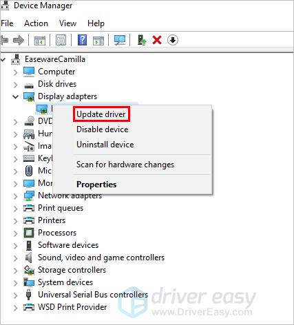 update driver for intel hd graphics