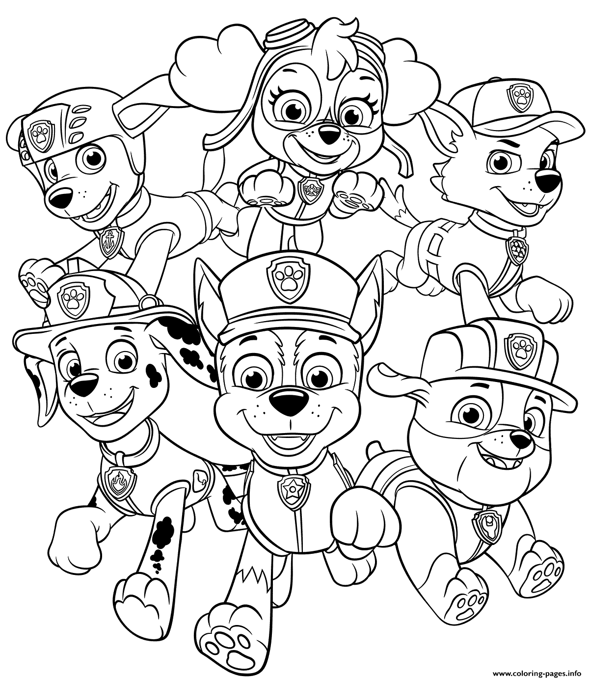 paw patrol coloring