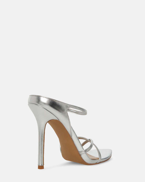 steve madden high heels silver